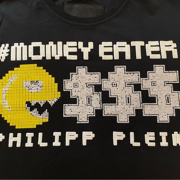 Philipp Plein t-shirt “Game over” with crystals. Size M - Picture 2 of 6